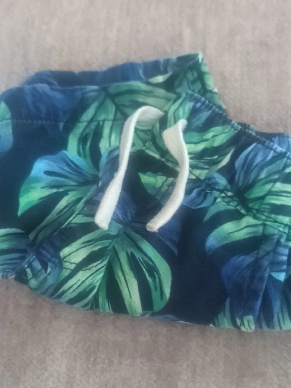 Tropical Leaf  Shorts Green & Blue Children's Place 18-24 Months Summer
